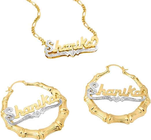 5.Streetwise Accessories: Bamboo Earrings and Nameplate Necklaces